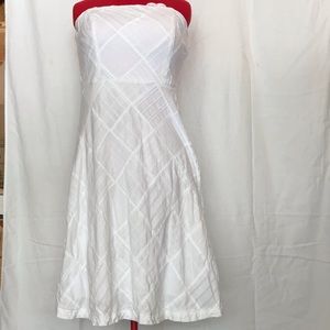 Woman’s strapless dress